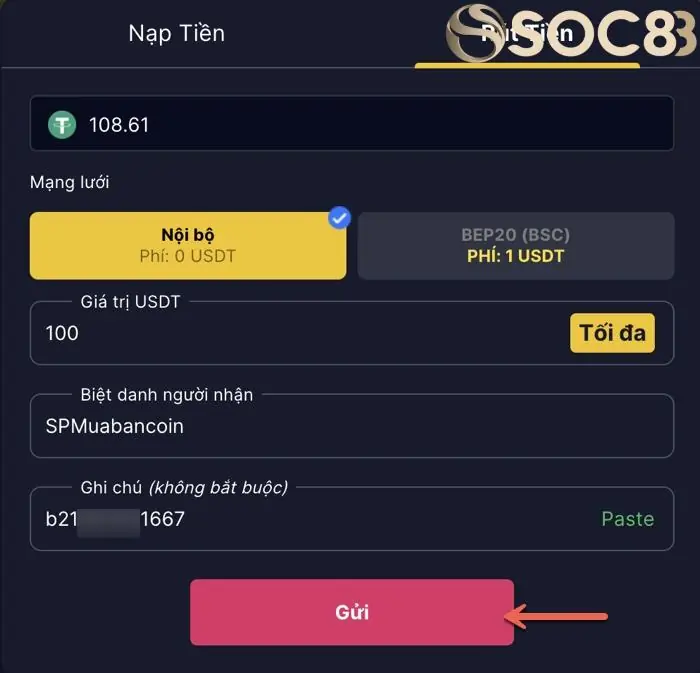 Những Lưu Ý Quan Trọng Khi Nạp Rút Tiền Soc88