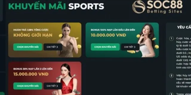 khuyến mãi hot Soc88